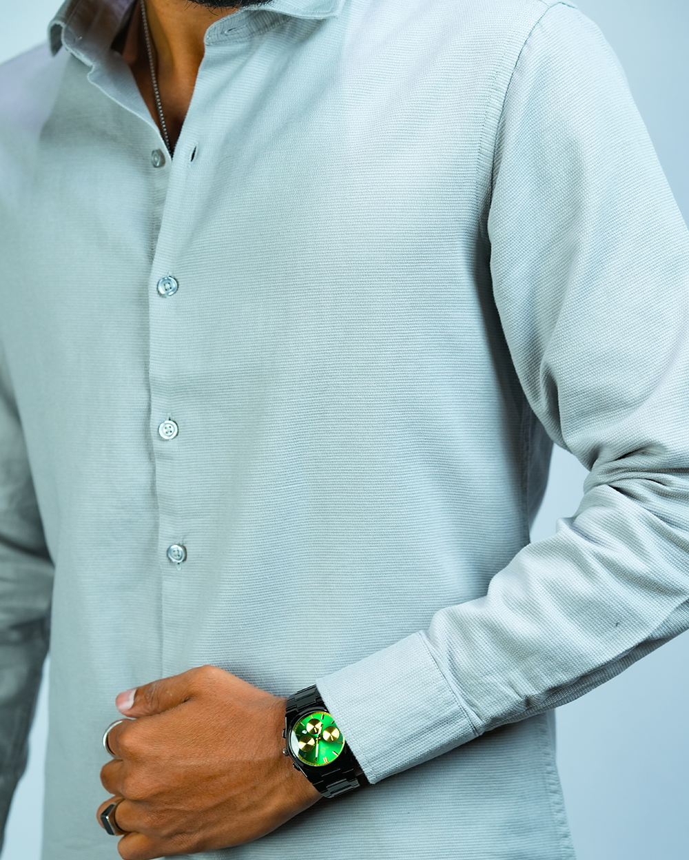 Light Grey Sestet slim fit Shirt for Men