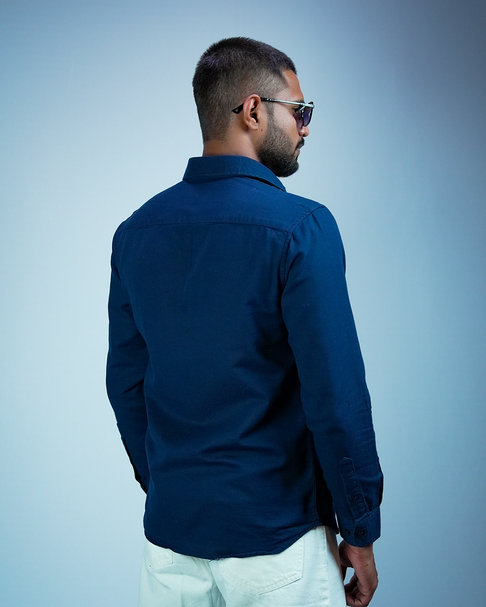 Navy Blue Sestet slim fit Shirt for Men