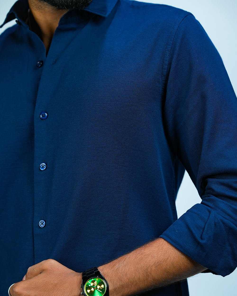 Navy Blue Sestet slim fit Shirt for Men