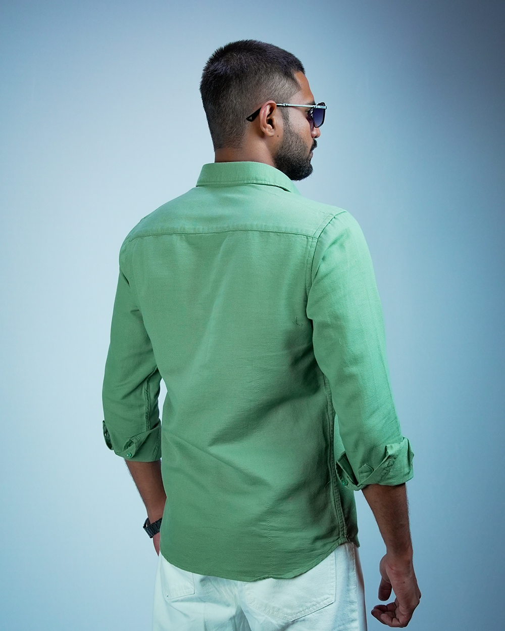 Green Sestet slim fit Shirt for Men
