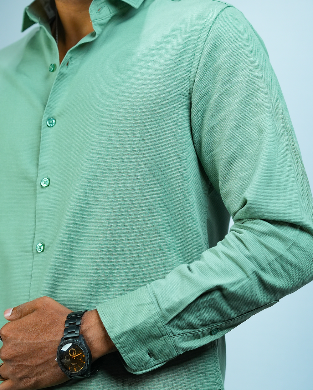Green Sestet slim fit Shirt for Men