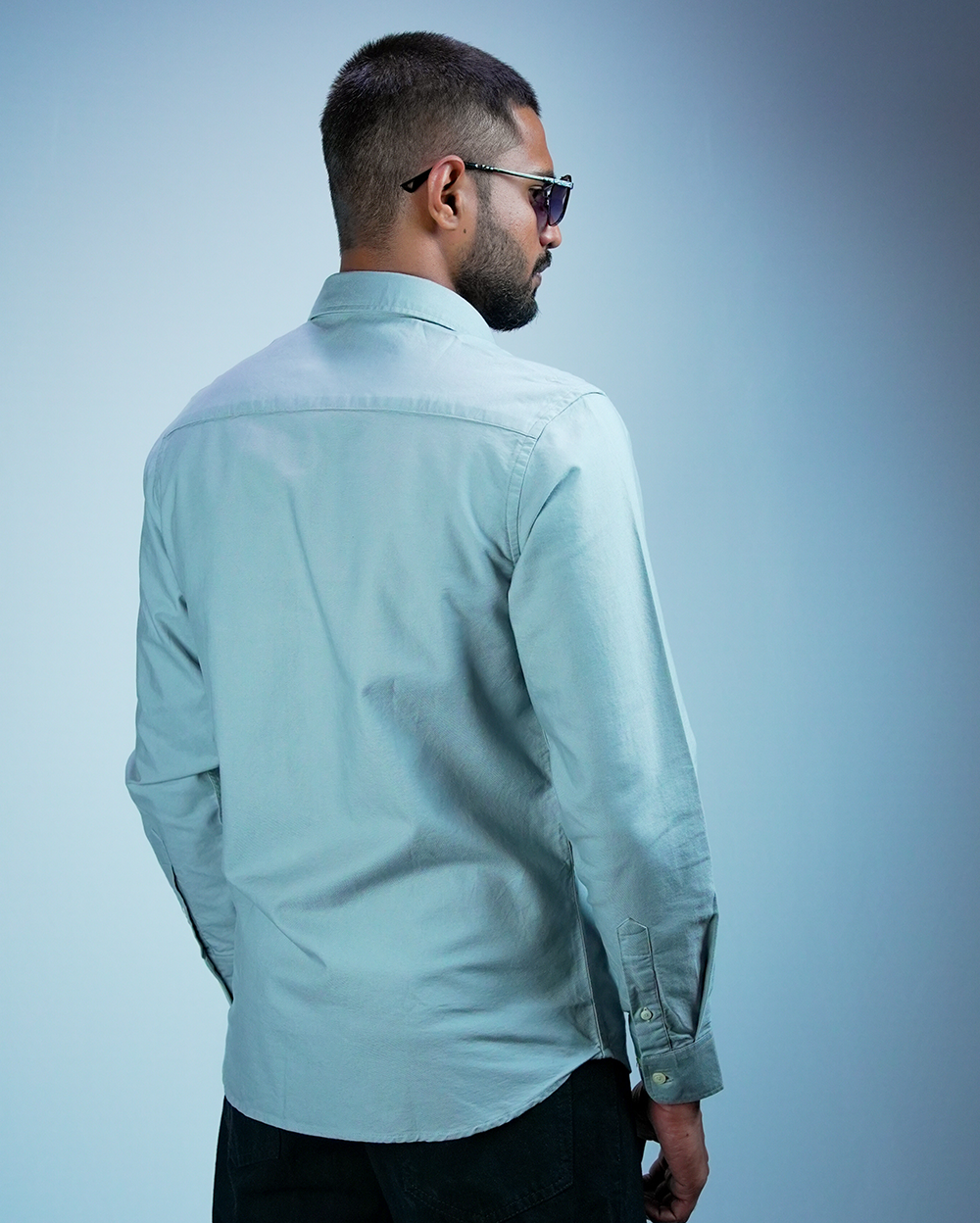 Light Grey Cotton Shirt for Men/Regular fit full Sleeve Plain Casual shirt