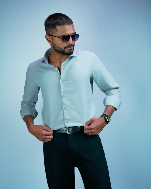 Light Grey Sestet slim fit Shirt for Men