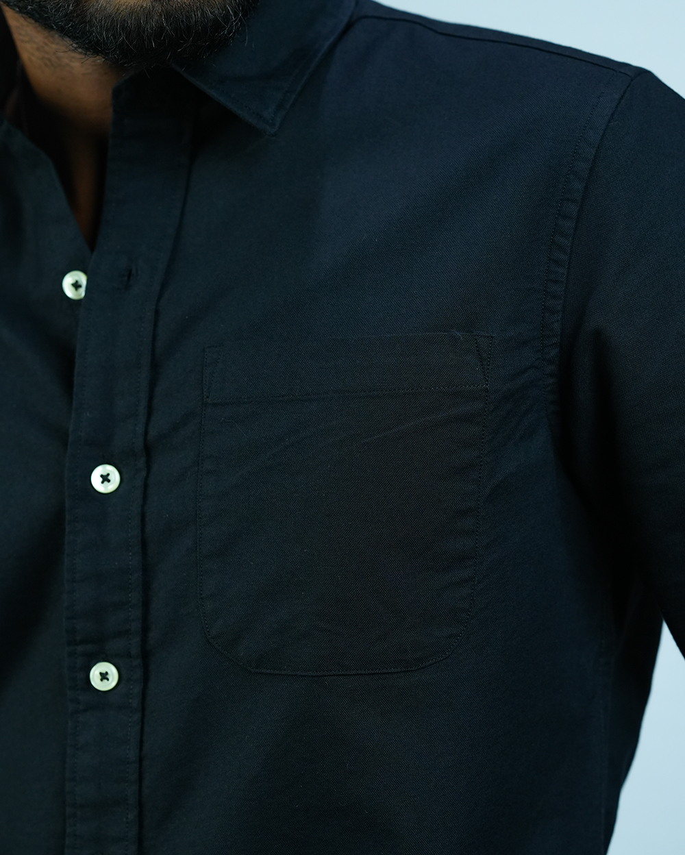 Black Cotton Shirt for Men/Regular fit full Sleeve Plain Casual shirt
