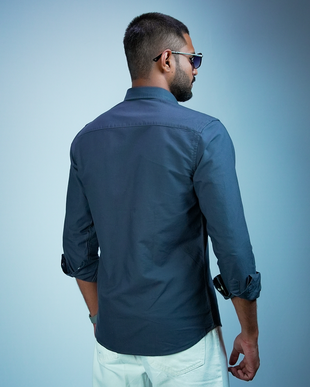 Denim Cotton Shirt for Men/Regular fit full Sleeve Plain Casual shirt